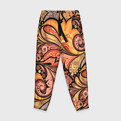 Брюки детские Multicolored branching floral patterns, цвет: 3D-принт