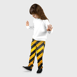 Брюки детские Черно-желтая опасность, цвет: 3D-принт — фото 2