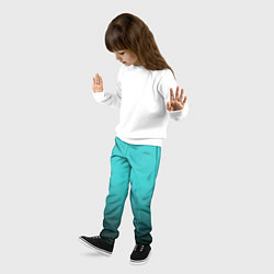Брюки детские Силуэт лисы на градиентном фоне, цвет: 3D-принт — фото 2
