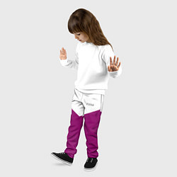 Брюки детские FIRM бело - пурпурный, цвет: 3D-принт — фото 2