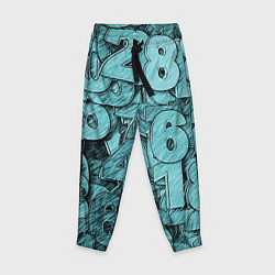 Брюки детские Числа, цвет: 3D-принт