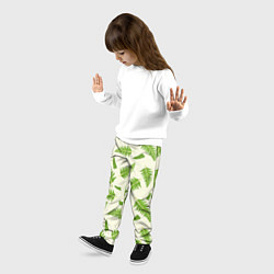 Брюки детские Лесной зеленый папоротник, цвет: 3D-принт — фото 2