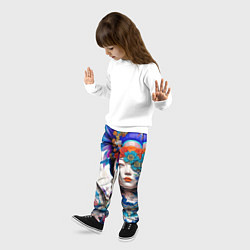 Брюки детские Japanese girl - irezumi - tattoo, цвет: 3D-принт — фото 2