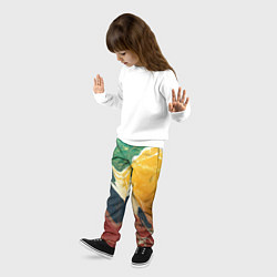 Брюки детские Мраморная радуга, цвет: 3D-принт — фото 2