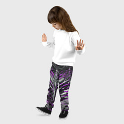 Брюки детские Киберпанк доспех фиолетовый, цвет: 3D-принт — фото 2