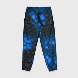 Детские брюки Синий трескающийся камень