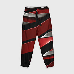 Брюки детские Красная металическая абстракция, цвет: 3D-принт