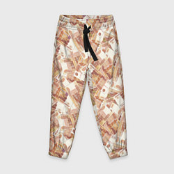 Брюки детские Деньги - купюры в 5 тысяч рублей, цвет: 3D-принт