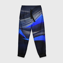 Брюки детские Black and blue abstract background sport style, цвет: 3D-принт
