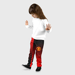 Брюки детские Манчестер Юнайтед градиент спорт, цвет: 3D-принт — фото 2