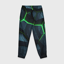 Детские брюки Abstract dark green geometry style