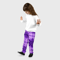 Брюки детские Тай дай фиолетовый, цвет: 3D-принт — фото 2