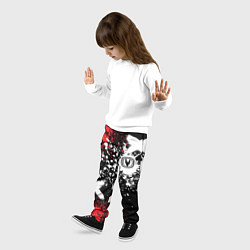Брюки детские Логотип Чанган на фоне брызг красок, цвет: 3D-принт — фото 2