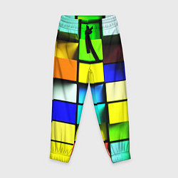 Брюки детские Оптические кубы, цвет: 3D-принт