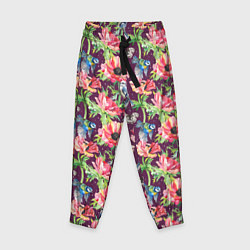 Брюки детские Птицы и цветы, цвет: 3D-принт