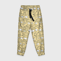 Брюки детские Дудл человечки носатые - паттерн, цвет: 3D-принт