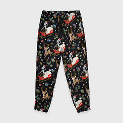 Брюки детские Рик и Морти сани с оленем - Christmas, цвет: 3D-принт