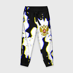Брюки детские Россия герб глитч, цвет: 3D-принт