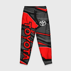Брюки детские Toyota - красная абстракция, цвет: 3D-принт