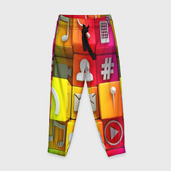 Брюки детские Square, цвет: 3D-принт