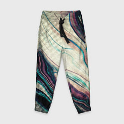 Брюки детские Абстракция тёмные краски с текстурой, цвет: 3D-принт