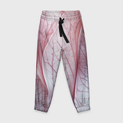 Брюки детские Розовые листья, цвет: 3D-принт