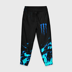 Брюки детские Monster energy голубые краски, цвет: 3D-принт