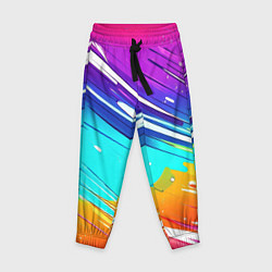 Брюки детские Радужные брызги краски текстура, цвет: 3D-принт