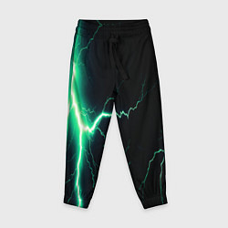 Брюки детские Lightning turquoise, цвет: 3D-принт