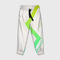 Брюки детские Color white line green, цвет: 3D-принт