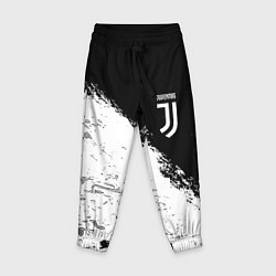 Брюки детские Ювентус краски черно белые, цвет: 3D-принт