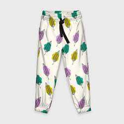 Брюки детские Листья на пятнах, цвет: 3D-принт