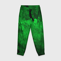 Брюки детские Абстракция - green acid stains, цвет: 3D-принт