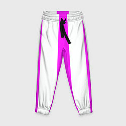 Брюки детские Color white pink lines, цвет: 3D-принт