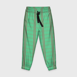 Детские брюки Color green cage brown stripes