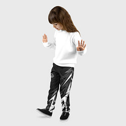 Брюки детские Subaru - монохромный черный, цвет: 3D-принт — фото 2