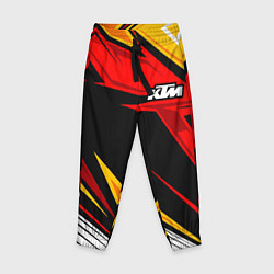 Брюки детские KTM - теплые тона, цвет: 3D-принт