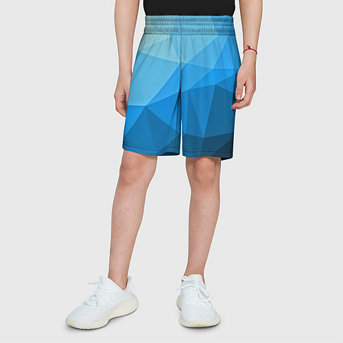 Детские шорты Geometric blue / 3D-принт – фото 3