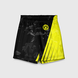 Шорты детские FC Borussia Dortmund: Abstract, цвет: 3D-принт