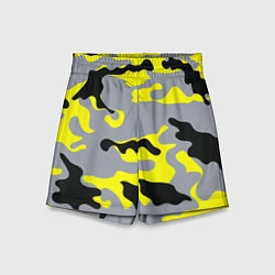 Детские шорты Yellow & Grey Camouflage