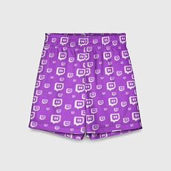 Детские шорты Twitch: Violet Pattern