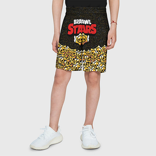 Детские шорты Brawl Stars: Black Style / 3D-принт – фото 3