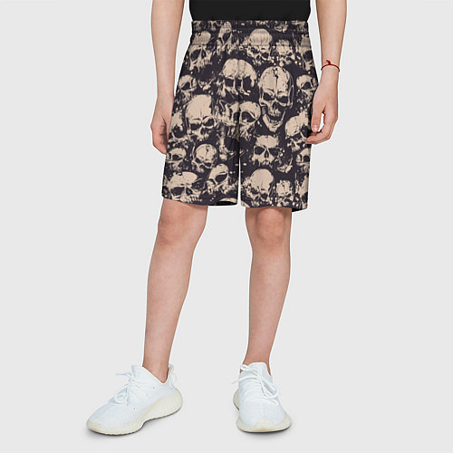 Детские шорты Черепа - паттерн / 3D-принт – фото 3