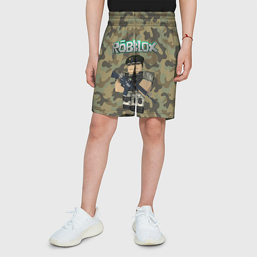 Детские шорты Roblox 23 February Camouflage / 3D-принт – фото 3