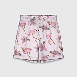 Детские шорты Розовый фламинго