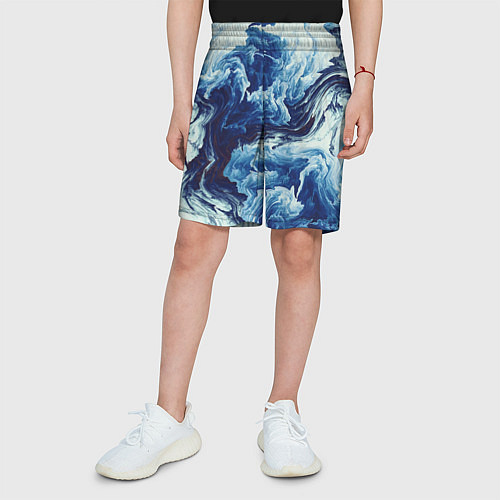 Детские шорты Абстракция смешивание разводы / 3D-принт – фото 3