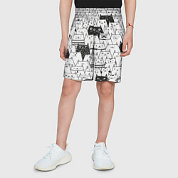 Шорты детские КОТЫ WHITE, цвет: 3D-принт — фото 2