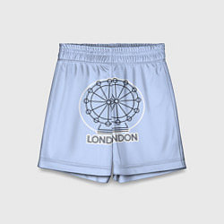 Шорты детские Лондон London Eye, цвет: 3D-принт