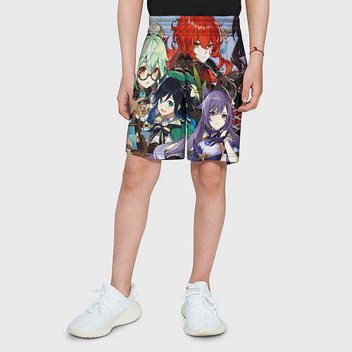 Детские шорты Персонажи Genshin Impact / 3D-принт – фото 3