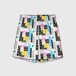 Шорты детские Memphis style geometry, цвет: 3D-принт